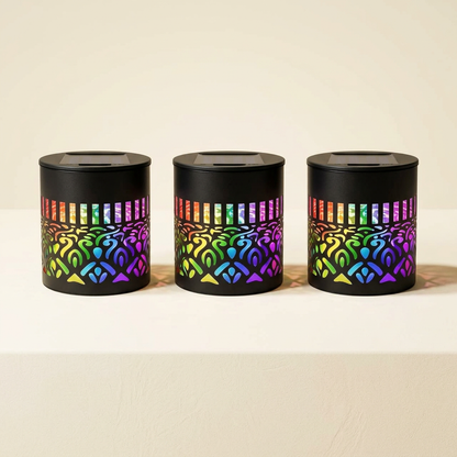 Room Trio pack containing three DiyaGlow solar-powered lights